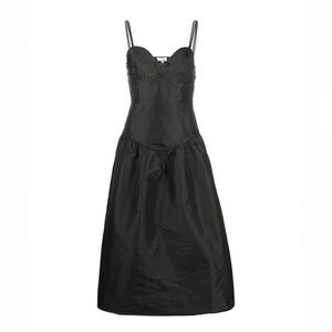 Ganni Sweetheart Neck Midi Dress